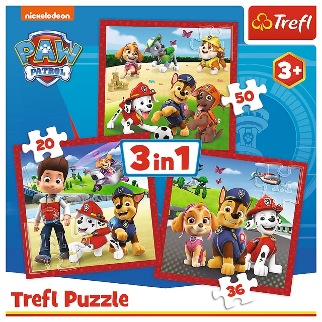 PAW PATROL TREFL 3 dėlionių rinkinys &bdquo;&Scaron;uniukas-patrulis&ldquo; &ndash; nuotrauka 5
