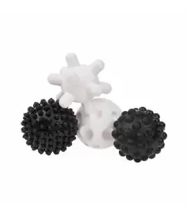 Akuku mink&scaron;ti sensoriniai kamuoliukai, 4 vnt., Black/white A0469 &ndash; nuotrauka 2