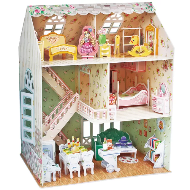CUBIC FUN CUBICFUN 3D dėlionė (vidutinė) &bdquo;Lėlių namas&ldquo; &ndash; nuotrauka 4