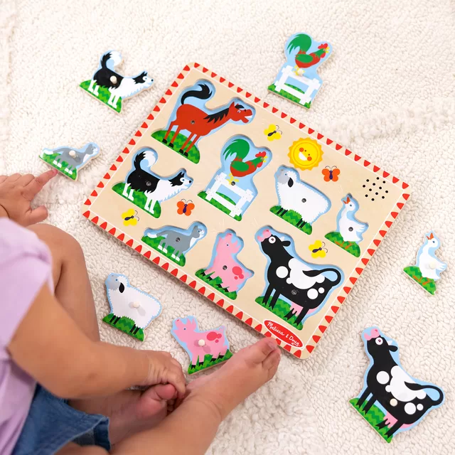 MELISSA & DOUG Farm Animals Sound Puzzle - 8 Pieces &ndash; nuotrauka 7