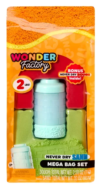 WONDER FACTORY NEVER DRY Kinetinio smėlio ir modelino rinkinys &bdquo;Mega Bag&ldquo; &ndash; nuotrauka 3