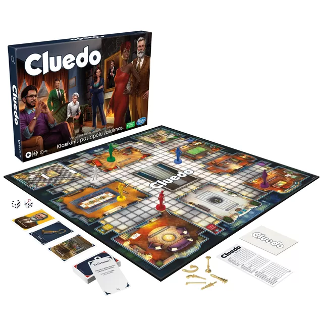 HASBRO GAMING CLUEDO Klasikinis paslačių žaidimas, lietuvių k. &ndash; nuotrauka 4