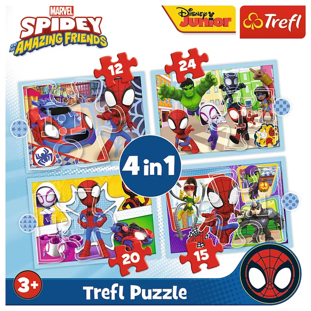 SPIDER-MAN TREFL 12+24+20+15 dėlionių rinkinys &bdquo;Spidey&ldquo; &ndash; nuotrauka 6