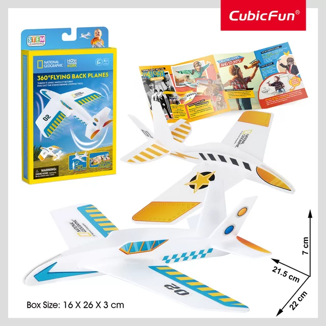 CUBIC FUN National Geographic 3D-palapeli "360&deg; Lėktuvėliai Bumerangai" &ndash; nuotrauka 3
