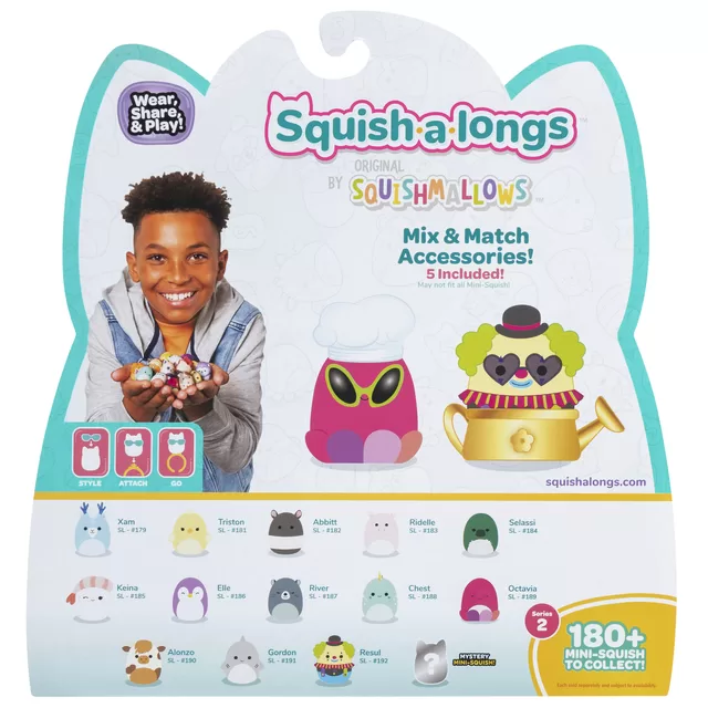 SQUISHMALLOWS SQUISH-A-LONGS Herojai, 14 vnt., 2,5 cm &ndash; nuotrauka 7