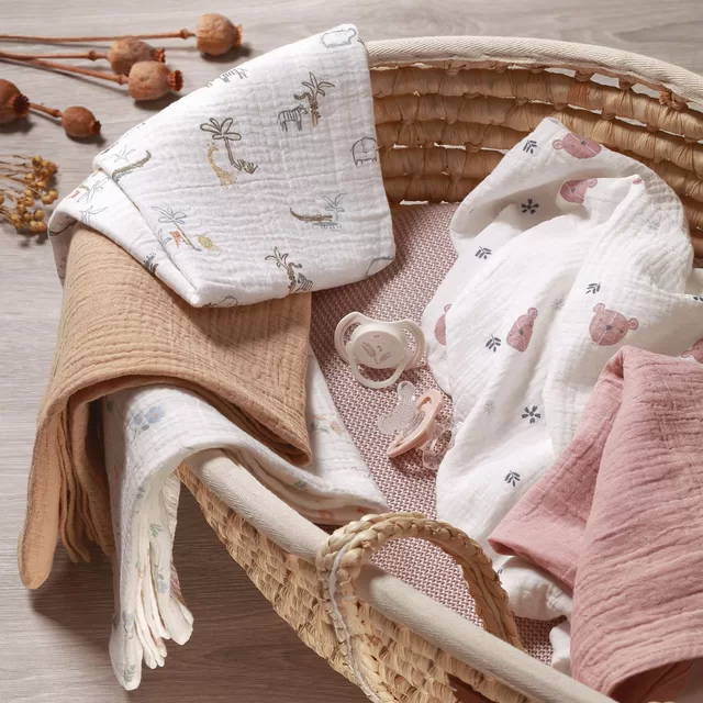 BabyOno vystyklai medvilniniai 3 vnt rožinis kreminis 828/01 &ndash; nuotrauka 5