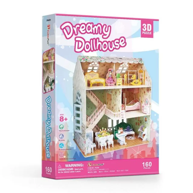 CUBIC FUN CUBICFUN 3D dėlionė (vidutinė) &bdquo;Lėlių namas&ldquo; &ndash; nuotrauka 5