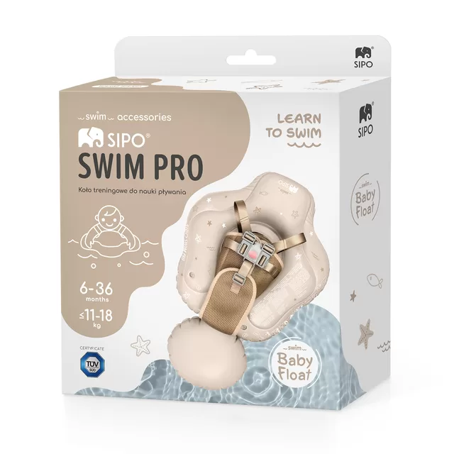 SIPO pripučiamas plaukimo ratas kūdikiams vaikams 6-36 m 11&ndash;18kg kreminis SWM102TR SWM102TR &ndash; nuotrauka 9