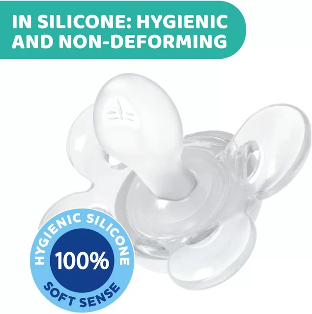 Chicco 6-12 mėn. čiulptukas su sterilizavimo dėklu PHYSIO COMFORT, ortodontinis, "Mum effect" silikono &ndash; nuotrauka 4
