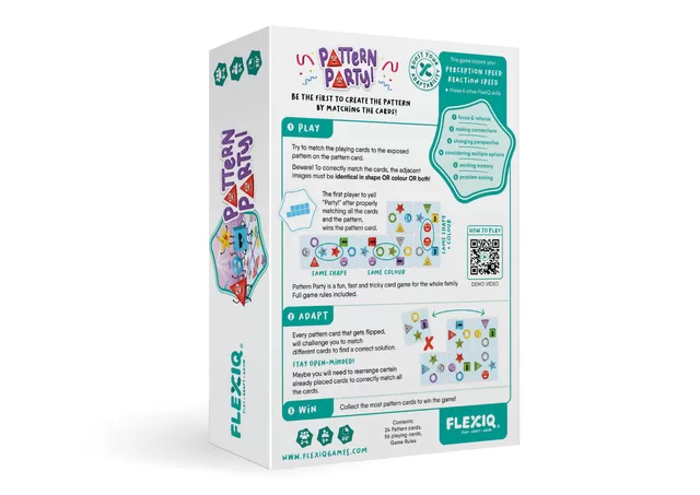 FLEXIQ Stalo žaidimas &bdquo;Pattern Party!&ldquo; &ndash; nuotrauka 2