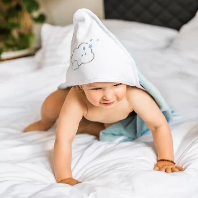 BabyOno rank&scaron;luostis su gobtuvu 85x85 mėlynas 144/09 &ndash; nuotrauka 3