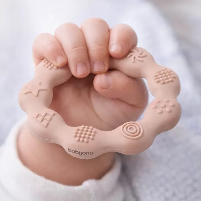 Babyono kramtukas silikoninis žiedas kreminis 825/04 825/01 &ndash; nuotrauka 5