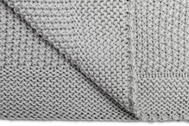 Sensillo Sensillo pledas megztas, medvilninis, 100x80, pilkas, 4323 &ndash; nuotrauka 4