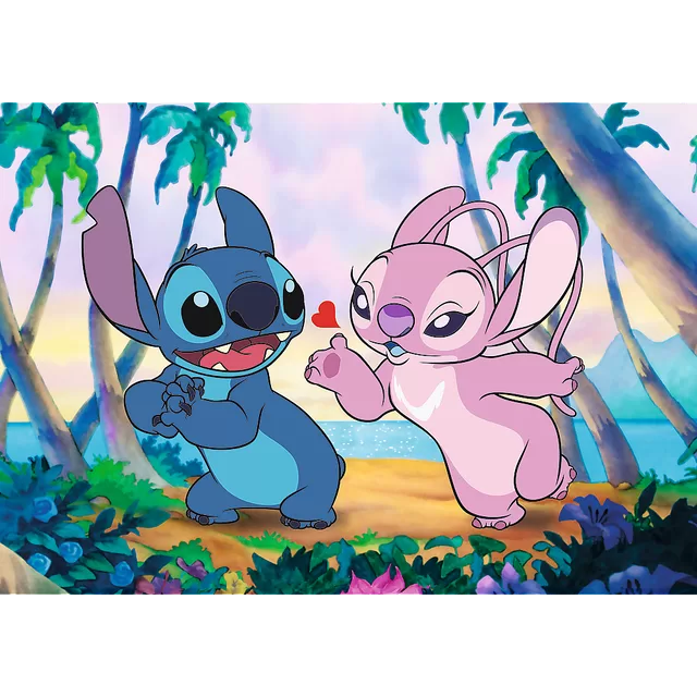 TREFL DISNEY STITCH Premium Plus Dėlionė &bdquo;Stitch ja Angel&ldquo; 1000 det. &ndash; nuotrauka 2