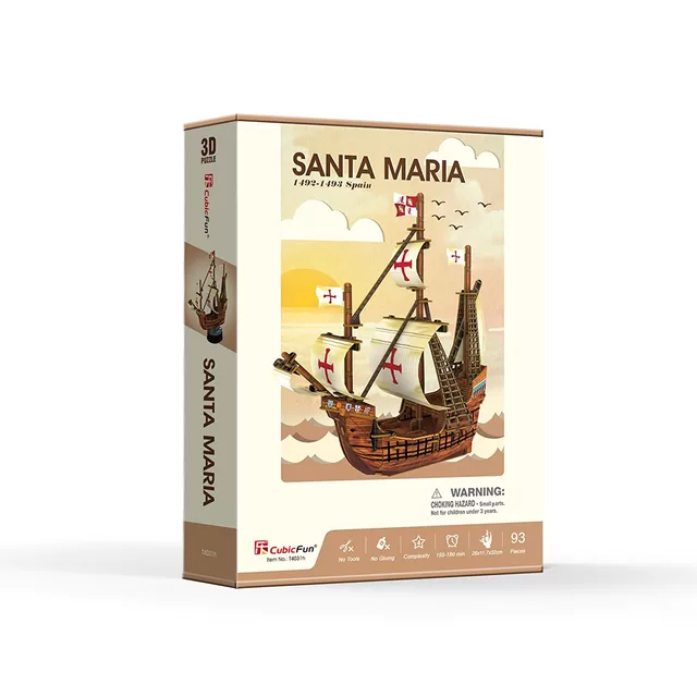 CUBIC FUN CUBICFUN 3D dėlionė &bdquo;Laivas Santa Maria&ldquo; &ndash; nuotrauka 2