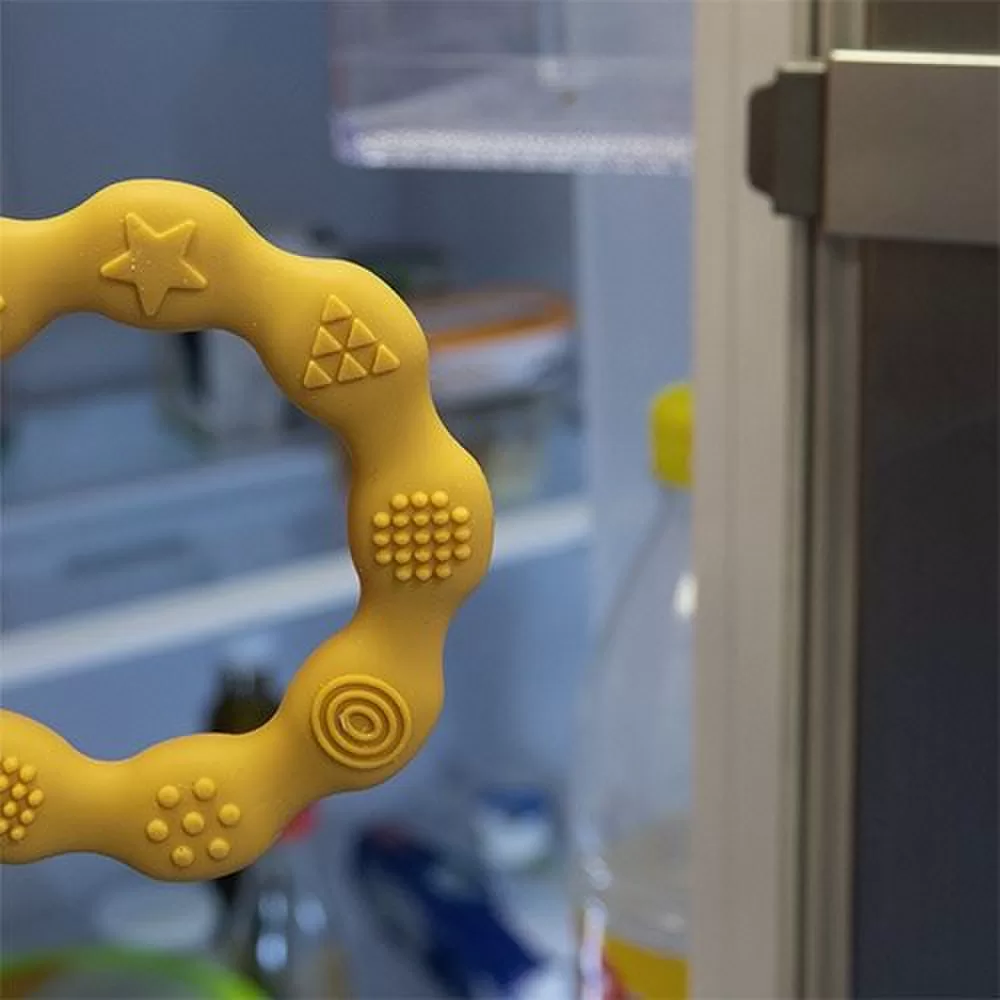 BabyOno BabyOno kramtukas silikoninis žiedas geltonas 825/01 825/01 &ndash; nuotrauka 6