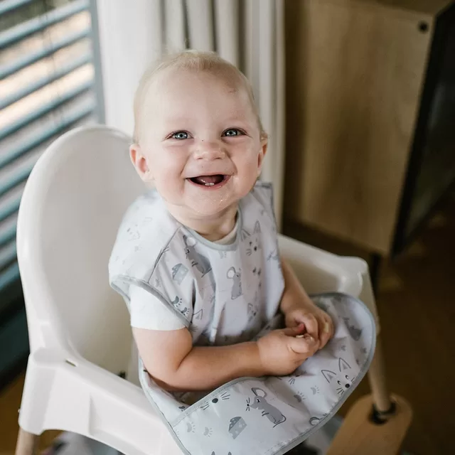 BabyOno prijuostė neper&scaron;lampama su ki&scaron;ene nuo 6 mėn peliukas pilkas 1641/01 &ndash; nuotrauka 5