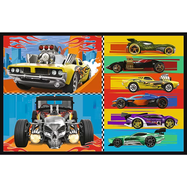 TREFL HOT WHEELS Dėlionių rinkinys &bdquo;Automobiliai&ldquo;, 2 x 70 det. &ndash; nuotrauka 2