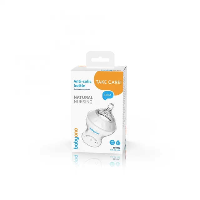BabyOno dieglių nesukeliantis buteliukas 180 ml NATURAL NURSING, 1450 &ndash; nuotrauka 3