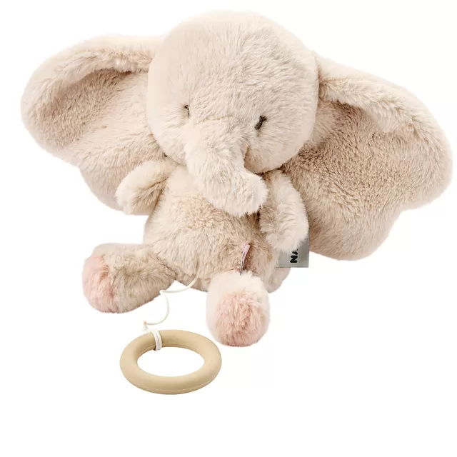 NATTOU Fanfan musical plush toy elephant sand, 25cm &ndash; nuotrauka 2