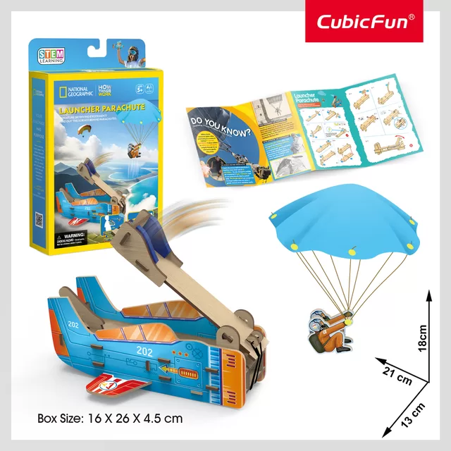 CUBIC FUN National Geographic 3D-palapeli "Para&scaron;iuto Paleidiklis" &ndash; nuotrauka 2