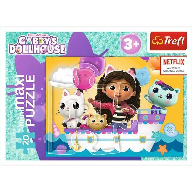 GABBY&acute;S DOLLHOUSE TREFL mini maxi dėlionė 20 det. &ndash; nuotrauka 9