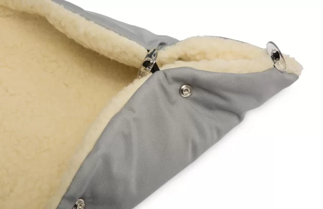 Sensillo vokelis vežimėliui, ESKIMO, vilnonis, 100x46, pilkas, 8342 &ndash; nuotrauka 3