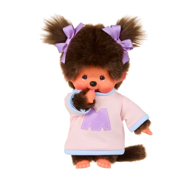MONCHHICHI Pliu&scaron;inė beždžionėlė su megztuku, 20 cm &ndash; nuotrauka 3