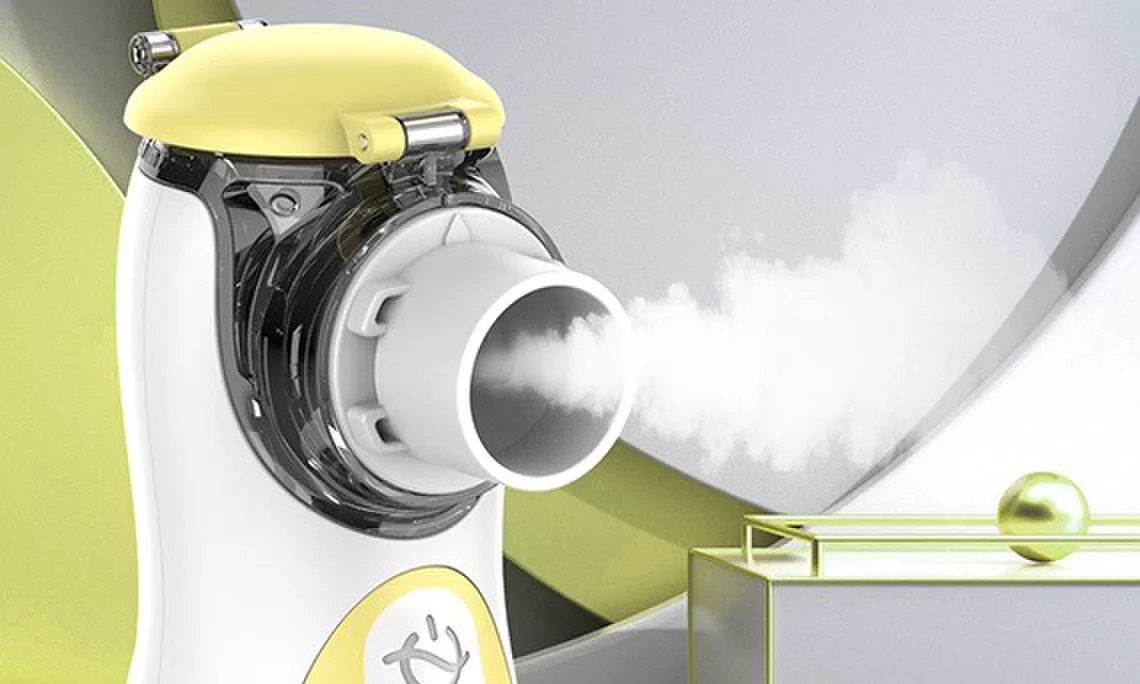 Feellife ne&scaron;iojamas vaiki&scaron;kas inhaliatorius AIR KIDS, YELLOW &ndash; nuotrauka 3