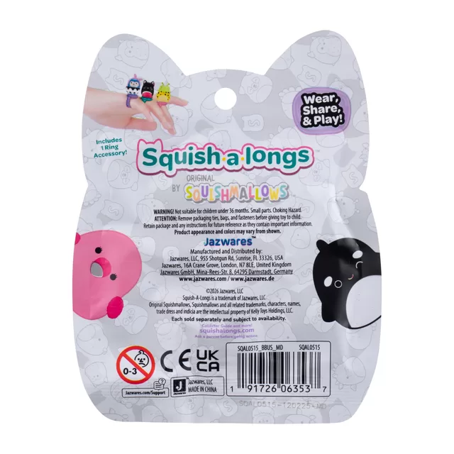 SQUISHMALLOWS SQUISH-A-LONGS Herojai-siurprizai, 2 vnt., 2,5 cm &ndash; nuotrauka 3