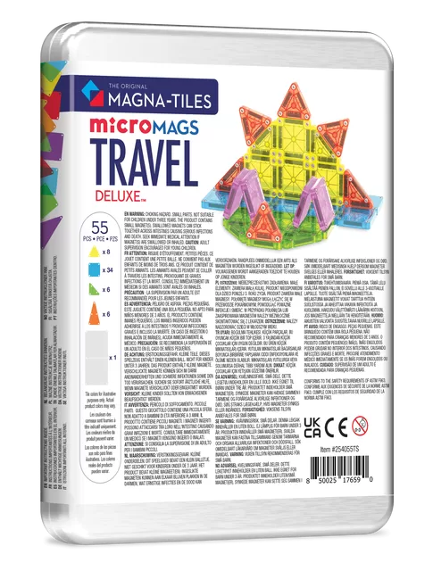 MAGNA-TILES Didelis kelioninis magnetinis konstruktorius &bdquo;Micromags&ldquo;, 55 det. &ndash; nuotrauka 2