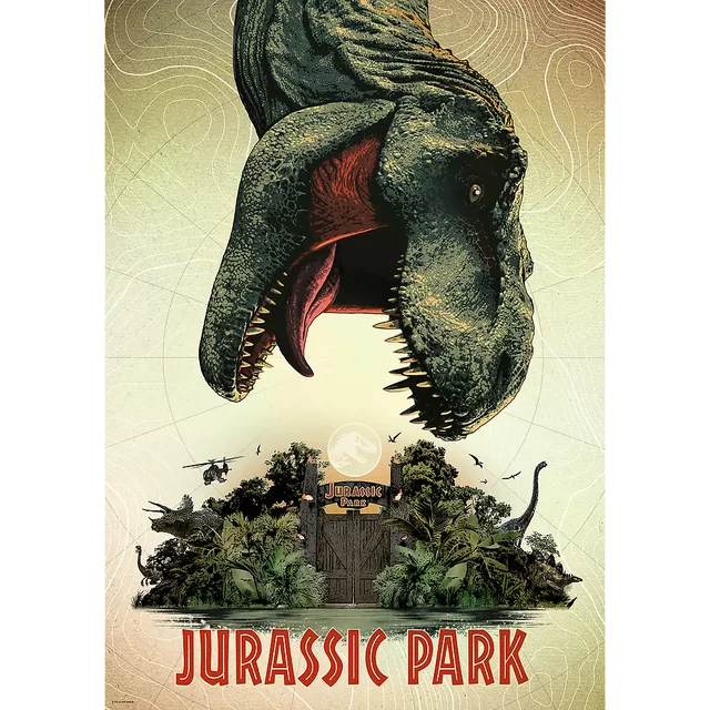 TREFL JURASSIC WORLD PREMIUM PLUS 1000 det. dėlionė &bdquo;Juros periodo parkas&ldquo; &ndash; nuotrauka 2
