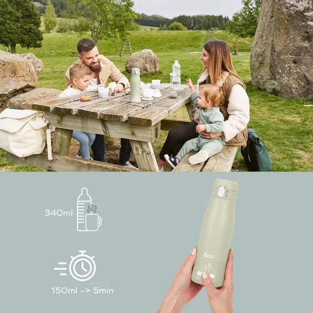 Babymoov &scaron;ildytuvas kelioninis Moov & Feed žalias A002104 &ndash; nuotrauka 5