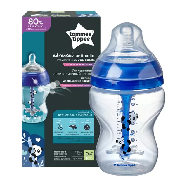 Tommee Tippee buteliukas 260 ml ADVANCED anti-colic, PANDA &ndash; nuotrauka 3