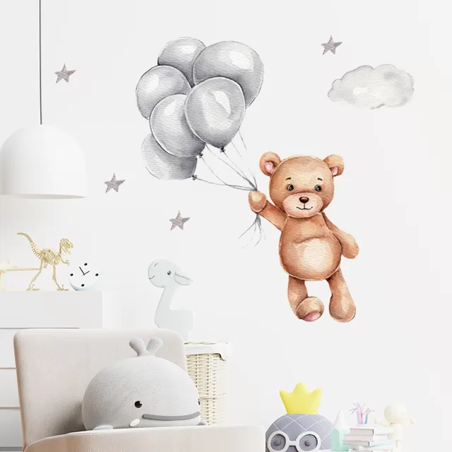 SIPO lipdukas sienoms me&scaron;ka balionai 50x67cm WS63036 &ndash; nuotrauka 2