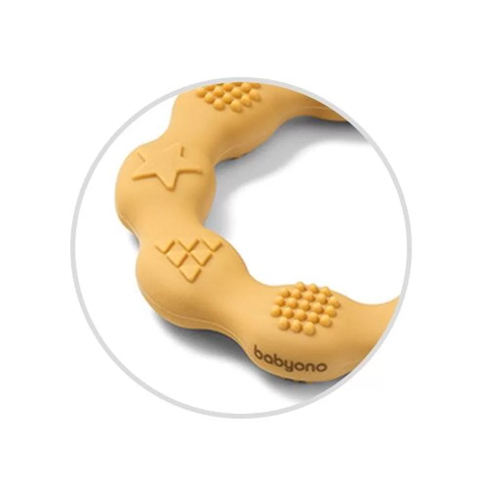 BabyOno BabyOno kramtukas silikoninis žiedas geltonas 825/01 825/01 &ndash; nuotrauka 2