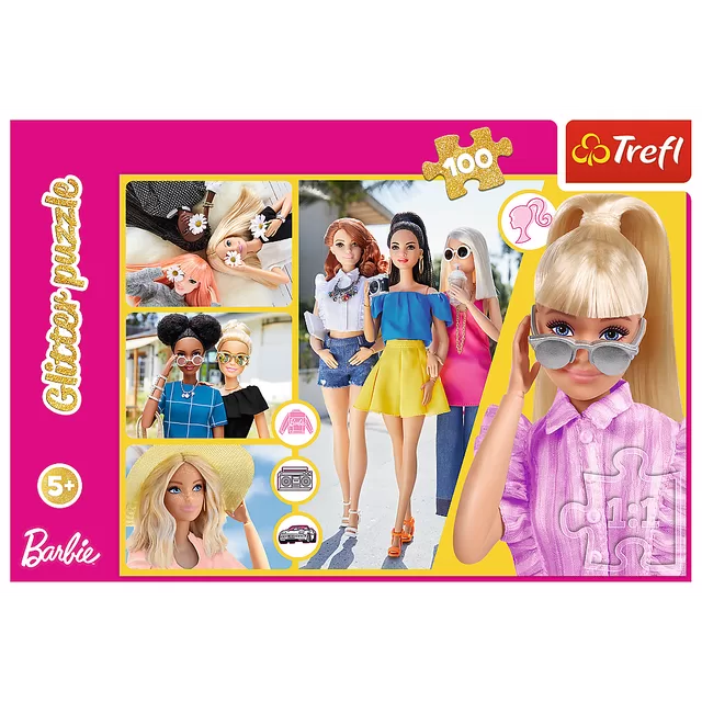 Barbie TREFL Blizgantis dėlionė, 100 det. &ndash; nuotrauka 3