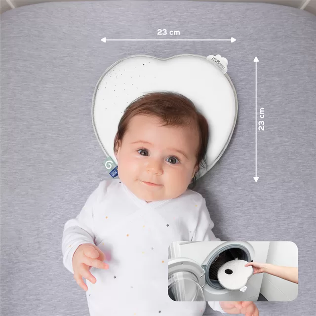 Babymoov pagalvė kūdikiui &scaron;irdelė Lovenest pilka balta A050231 &ndash; nuotrauka 5