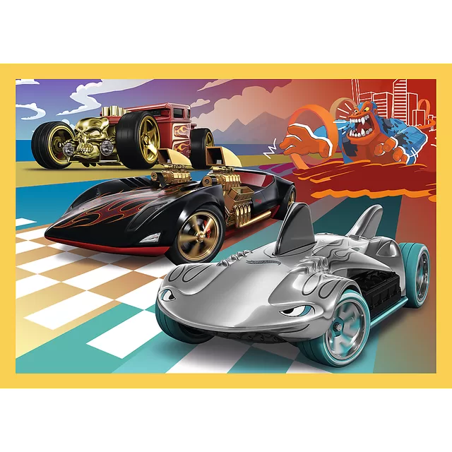 HOT WHEELS TREFL 4 dėlionių rinkinys &ndash; nuotrauka 6