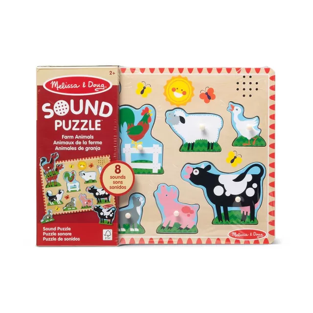 MELISSA & DOUG Farm Animals Sound Puzzle - 8 Pieces &ndash; nuotrauka 10