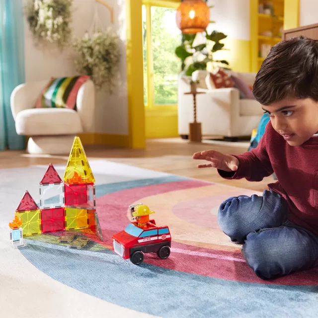 MAGNA-TILES Magnetinis konstruktorius &bdquo;Ugniagesių automobilis&ldquo;, 27 det. &ndash; nuotrauka 4