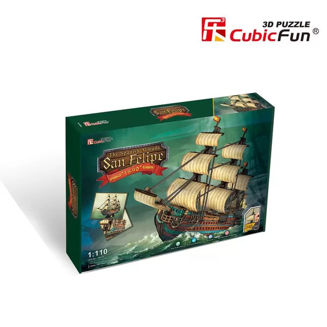 CUBIC FUN CUBICFUN 3D dėlionė &bdquo;Ispanų karo laivas San Felipe&ldquo; &ndash; nuotrauka 2