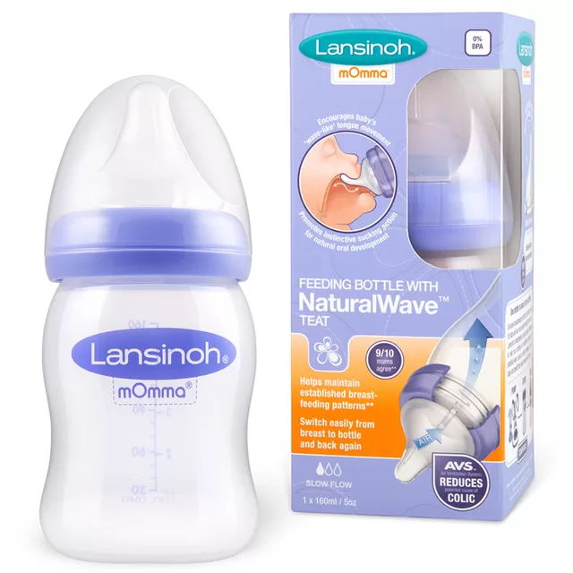 Lansinoh maitinimo buteliukas su žinduku mOmma, 160ml &ndash; nuotrauka 2