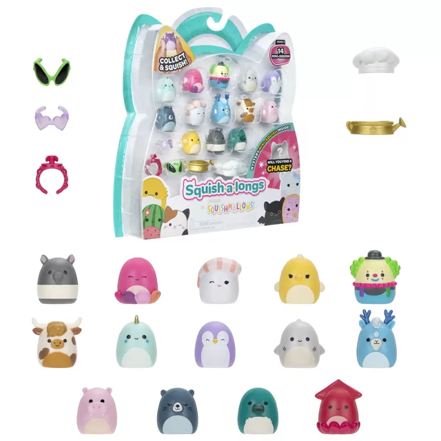 SQUISHMALLOWS SQUISH-A-LONGS Herojai, 14 vnt., 2,5 cm &ndash; nuotrauka 3