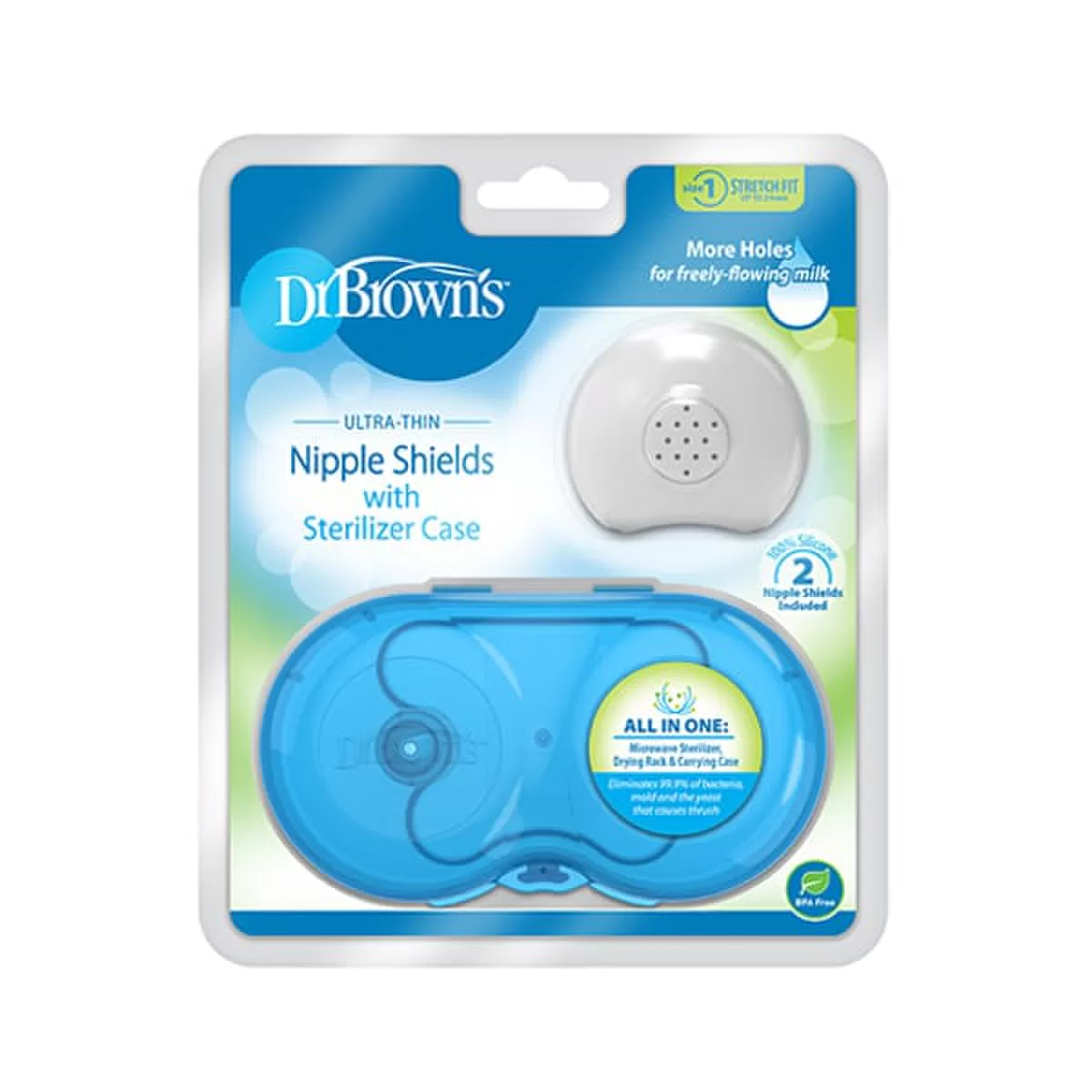 DR. BROWN'S Antspeniai su sterilizavimo dėžute, nuo 24 mm, 2 vnt. &ndash; nuotrauka 3