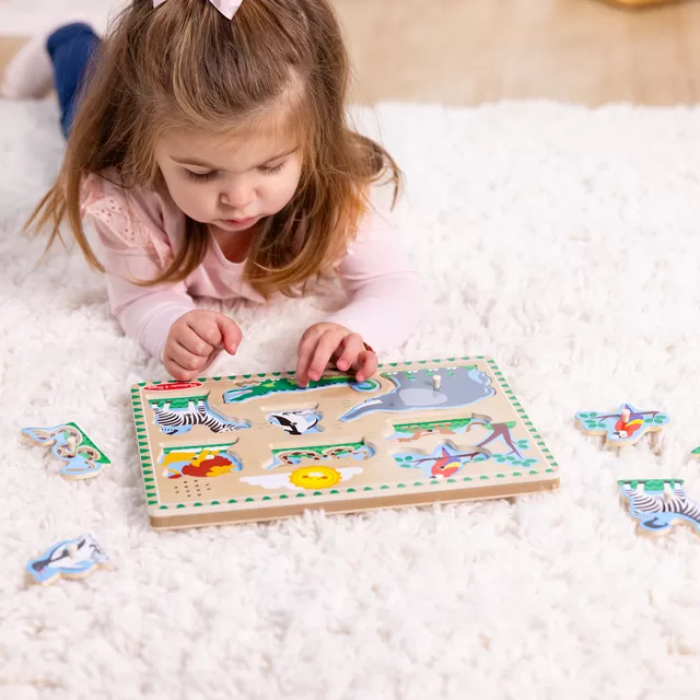 MELISSA & DOUG playset Zoo Animal Sound Puzzle &ndash; nuotrauka 6