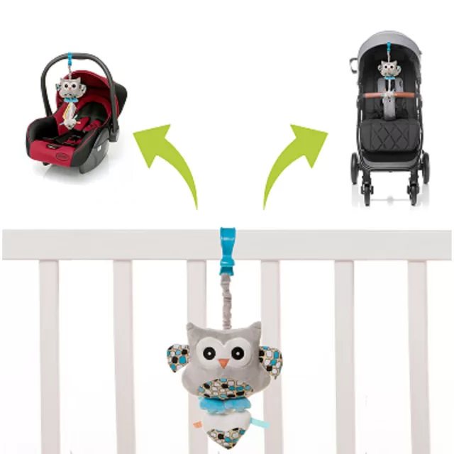 4Baby muzikinis žaislas vežimėliui, pelėdžiukas, OB01 &ndash; nuotrauka 4