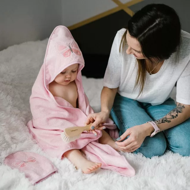 BabyOno pir&scaron;tinė vaiko maudymui bambukinė rožinė 347/07 &ndash; nuotrauka 4