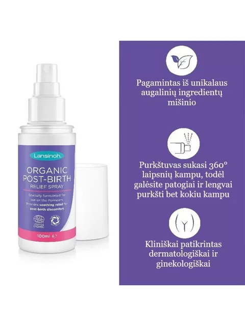 Lansinoh ekologi&scaron;kas intymios higienos pur&scaron;kalas po gimdymo, 100ml &ndash; nuotrauka 3