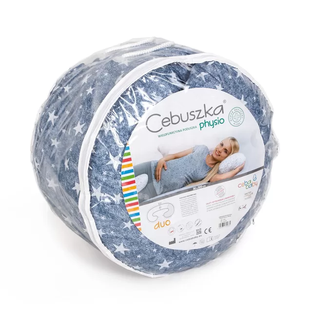 Cebababy Maitinimo pagalvė dżersej DUO, džinsai, mėlyna, žvaigždutės &ndash; nuotrauka 3